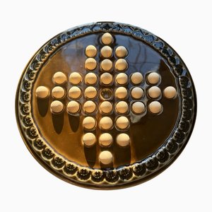 Vintage Ceramic Solitaire Game with Board by Bjorn Wiinblad for Rosenthal Studio Linie, 1979