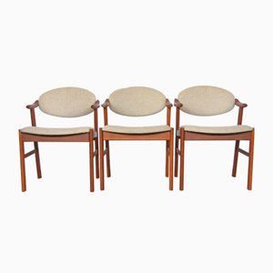 Chaises de Schou Andersen, Danemark, 1960s, Set de 3