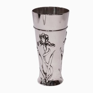 Vintage 830 Silber Vase mit Rosen
