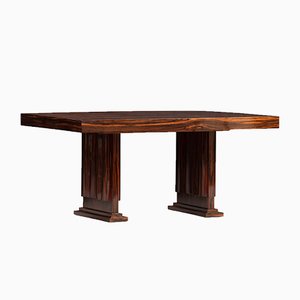 Vintage Art Deco Macassar Ebony Dining Table