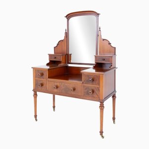 retro style dressing table 38.98"French vintage green solid wood corner dressing table Latitude Run