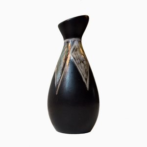 Danish Modernist Burgundia Ceramic Vase by Svend Aage Holm-Sørensen for Søholm, 1950s