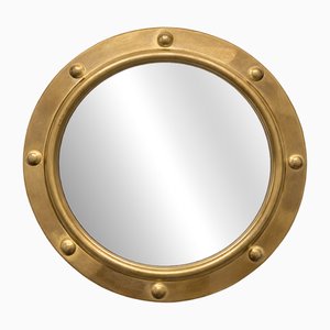 Peerage England Brass Porthole Mirror, 1950