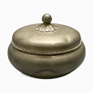 Art Deco MT Metal Alloy Circular Box by Just Andersen for Gab, 1930s