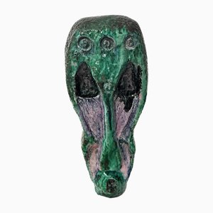 French Brutalist Ceramic Totem Sculpture, 1970s