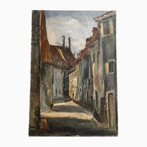 Alfred Usselmann, Chemin en Alsace, 1968, Oil on Canvas, Framed