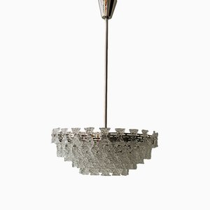 Chandelier with Textured Glass by J. T. Kalmar, 1960s