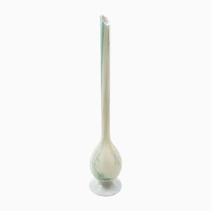 Mid-Century Italian Opaline Glass Solifleur Vase from Cristalleria La Toscana, 1970s