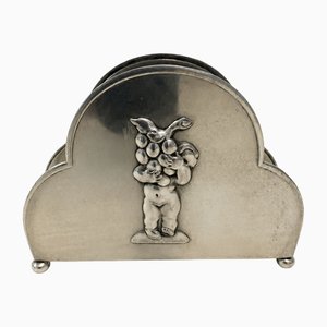 Swedish Grace Silver-Plated Napkin & Letter Holder from G.A.B., 1930s