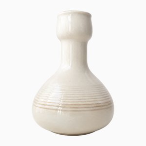 Mid-Century Modernist Incised Stoneware Bottle Vase by Franco Bucci for Pesaro Laboratory, 1970s