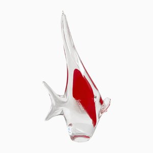 Mid-Century Murano Sommerso Glass Fish Sculpture from Formia, 1970s