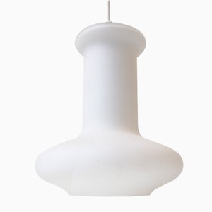 White Opal Glass Pendant Lamp from Holmegaard, 1960s