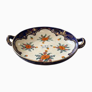 Vintage Decorative Ceramic Bowl with René Floral Motif by Regina Gouda, 1950s