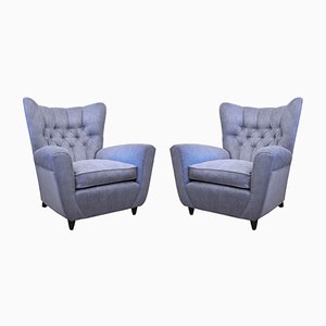 Set of Vintage Wing Armchairs by Paolo Buffa