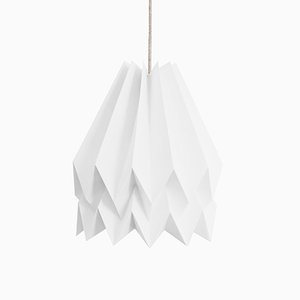 Polarweiße Origami Lampe von Orikomi