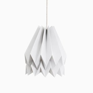 Light Grey Origami Lamp by Orikomi