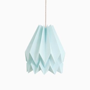Mint Blue Origami Lamp by Orikomi