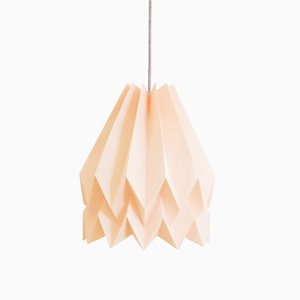 Lampe Origami Rose Pastel par Orikomi