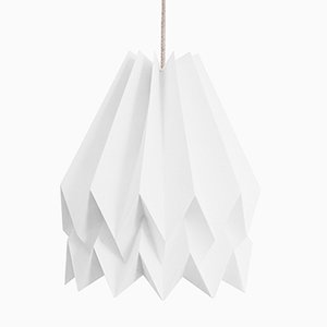 Lámpara de origami PLUS lisa en blanco polar de Orikomi