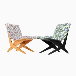 FB18 Scissor Chairs by Jan Van Grunsven for Pastoe, 1959, Set of 2