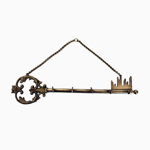 Cast Brass Key Hooks, 1950s