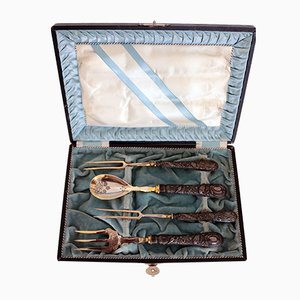 Antique Hunter's Cutlery Set in Original Box, Set of 4