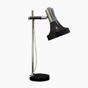 Industrial Chrome and Metal Adjustable Desk Lamp, 1960s