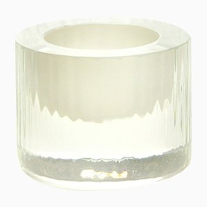 Egg-Cup with Ivory Center, Moire Collection, Hand-Blown Glass by Atelier George