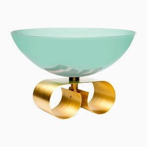 Grand Bol Parure II en Verre Bleu Clair par Cristina Celestino pour Paola C.