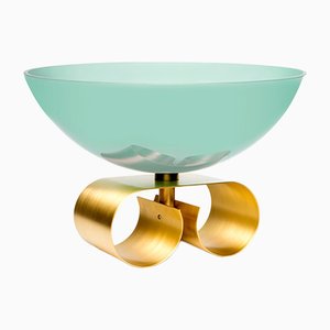 Large Parure II Glass Bowl in Light Blue by Cristina Celestino for Paola C.