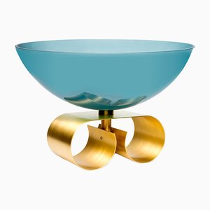 Grand Bol Parure II en Verre Bleu par Cristina Celestino pour Paola C.