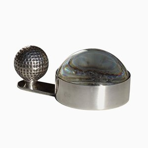 Loupe avec Balle de Golf en Argent, 1980s