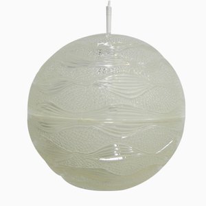 Lampe à Suspension Vintage avec Globe Rond en Plastique