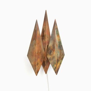 Diamond-Shaped Copper Sconce by Svend Aage Holm Sørensen, 1960s