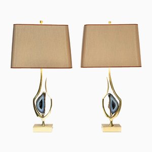 Lampes de Bureau Sculpturales par Willy Daro, Set de 2