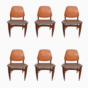 Chaises Vintage par Fratelli Proserpio, Italie, 1950s, Set de 6