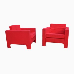 Rote Sessel, 1960er, 2er Set