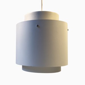 Lampada a sospensione bianca di Holger Georg Jensen per Louis Poulsen, anni '70