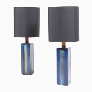 Hand-Thrown Ceramic Table Lamps from Søholm, 1960s, Set of 2