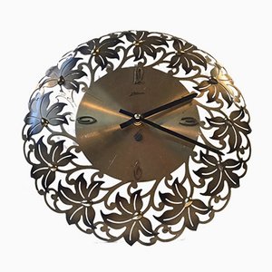 German Modernist Floral Wall Clock from Atlanta, 1960s