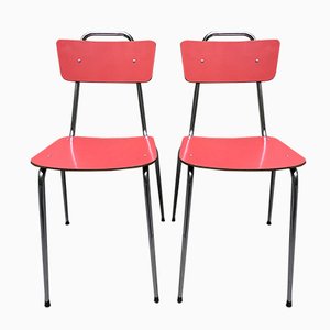 Red Metal Ant Chairs, Set of 2