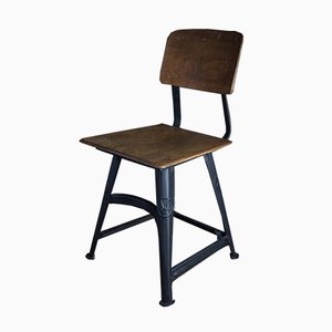 Taburete modelo XI industrial vintage de Robert Wagner para Rowac