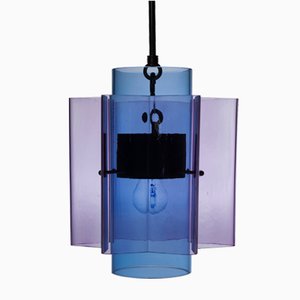Petrona Star-Shaped Pendant Light in Purple and Blue Mouthblown Glass by Fred&Juul