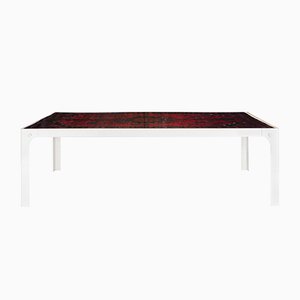 Wiesie Dining Table with Vintage Middle Eastern Rug in Epoxy Resin by Fred&Juul