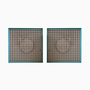 Lampade ad incasso vintage turchesi di Ejlers & Graversen per Fog & Mørup, 1968, set di 2