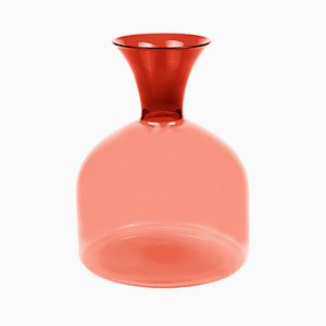 Grande Carafe Karaffa en Verre Soufflé Rouge par Aldo Cibic pour Paola C.