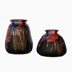 Sardinian Vintage Ceramic Vases by Claudio Pulli, Set of 2