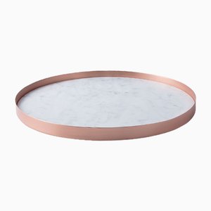 Full Moon Medium-Sized Copper and Marble Tray by Elisa Ossino for Paola C.