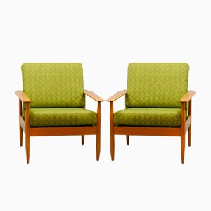 Set of Mid-Century Scandinavian Lounge Chairs from France and Son, 1960s