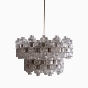 Large Festival Chandelier by Carl Fagerlund for Orrefors, 1960s